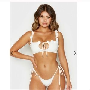 Frankies Bikinis Mackenzie top in white